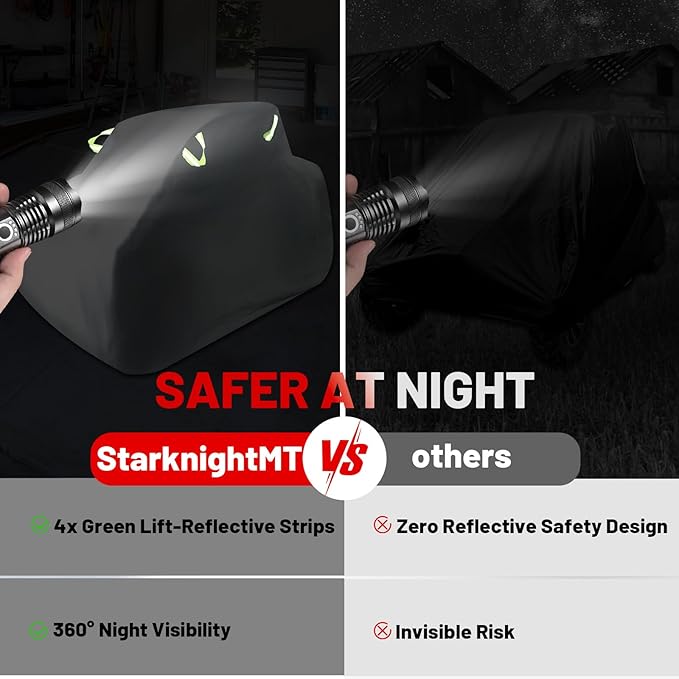 StarknightMT UTV Cover 2-3 Seater Upgarded, Heavy Duty Cover Compatible with Polaris Ranger RZR General 1000 Talon Zforce Uforce 1000 Defender with Reflective Strips UTV Full Weather Cover
