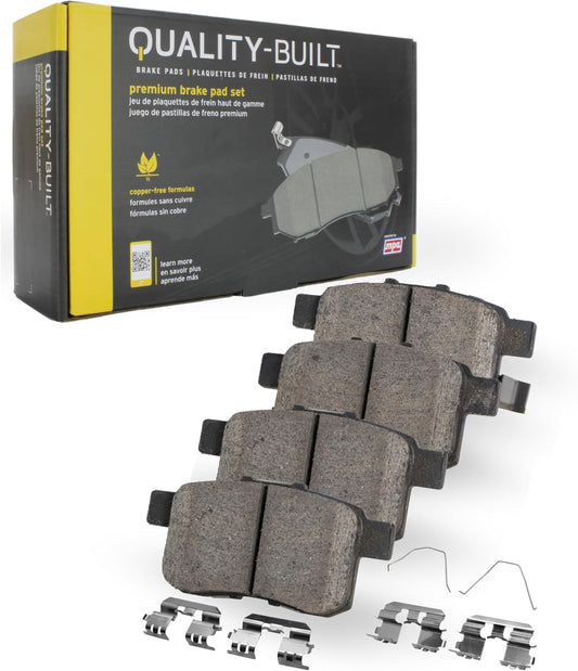 Premium Ceramic Rear Brake Pads (1001-1274C) Compatible with Dodge Nitro 2007-2012, Jeep Liberty 2008-2013, Jeep Wrangler 2007-2018, Jeep Wrangler JK 2018-2018