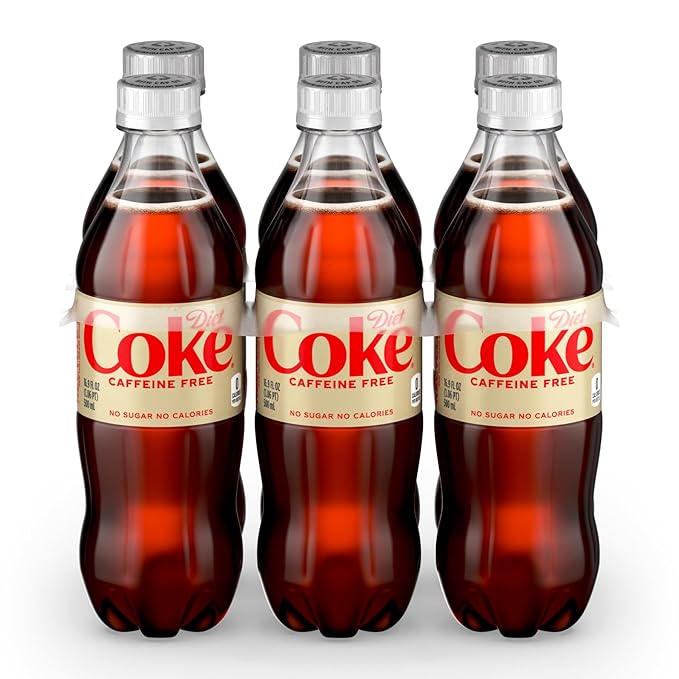 Diet Coke Caffeine Free Soda Soft Drink, 16.9 fl oz, 6 Pack