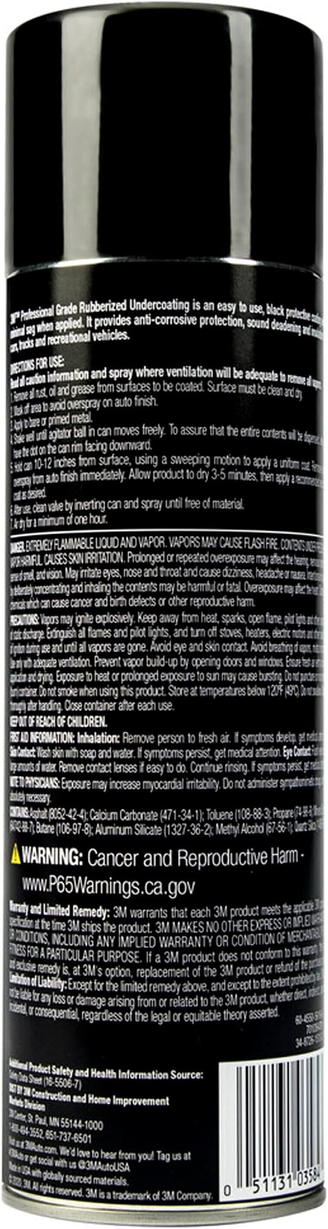 3M 3584 Professional Grade Rubberized Undercoating 6 16oz Cans