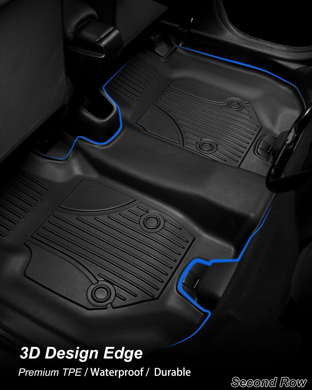 Original Floor Mats & Cargo Liner Fit for Honda HRV HR-V 2016-2022 (AWD Models ONLY) - All Weather Protection HR-V Car Mats Set - 1st & 2nd Row Full Set TPE Car Floor Liners with Trunk Mat Black