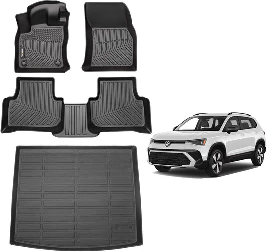 AIPOIL® Floor Mats & Cargo Liner Set for 2022-2025 Volkswagen Taos AWD | All-Weather | Easy to Clean | All-Round Protection丨Full Set Automobile mats Accessories.