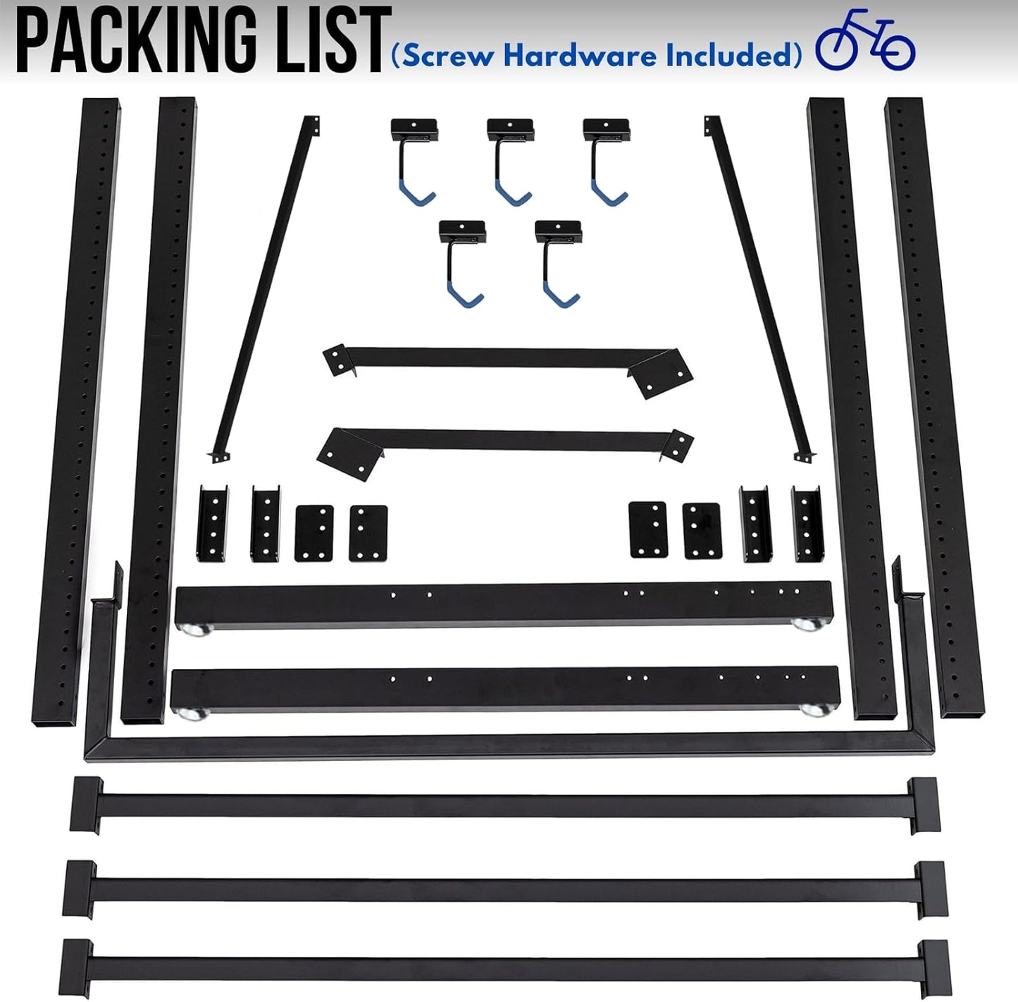 KAXIWEI Freestanding Bike Storage Rack，Vertical Bike Rack for Indoor Garage Floor Stand Max 5 Bike Bicycle Organizer Heavy-Duty Solid Steel Bike Storage Rack for Home and Garage Organizer