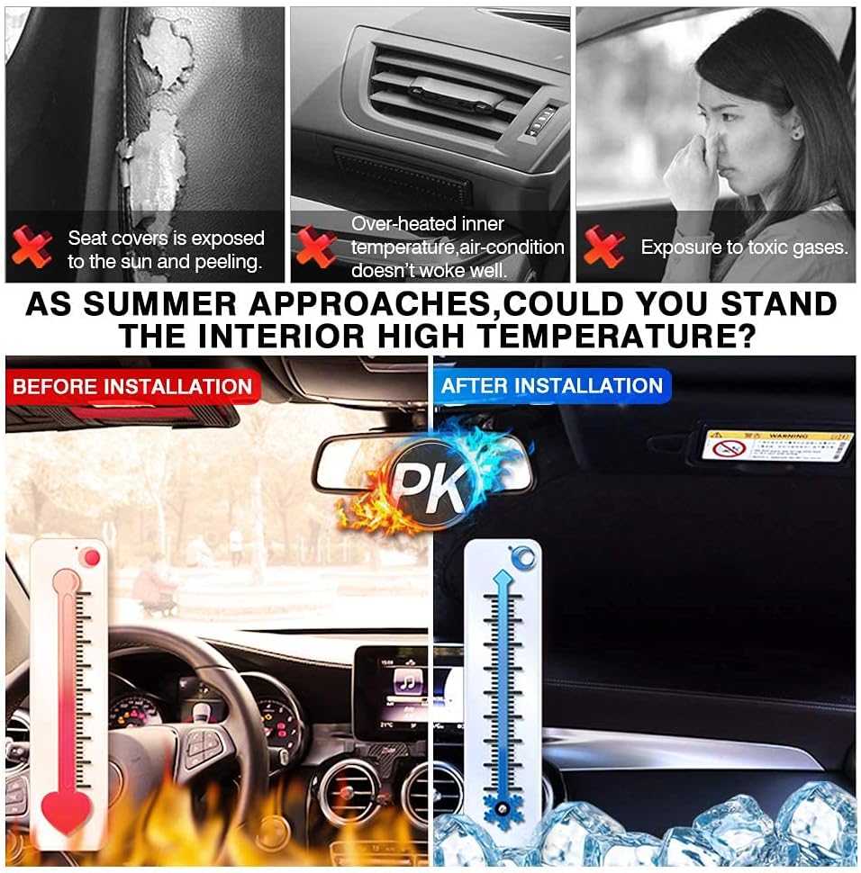 KUST Windshield Sun Shade for 2018-2023 Hyundai Kona Accessories Sunshade Window Sun Visor Protector Foldable Blocks UV Rays Keep Your Car Cooler