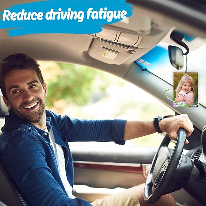 Custom Air Fresheners with Picture - Personalized Double Sided Photo Air Freshener, Customized Air Freshener for Car Wardrobe Bathroom Hanging Ornaments (A1-Rectangle)