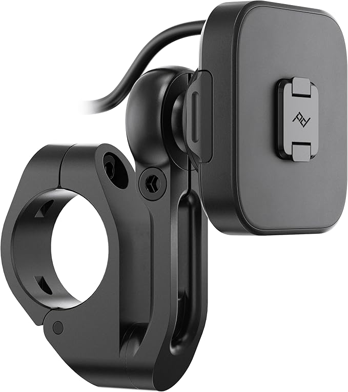 Peak Design Mobile Motorcycle Bar Phone Mount V2, Qi2 Charging, SlimLink Mounting Technology, Rigid Arm, Fits a Variety of Handlebars (7/8"-1.25" Diameter), Vibration Isolator, Motorcycle Phone Mount