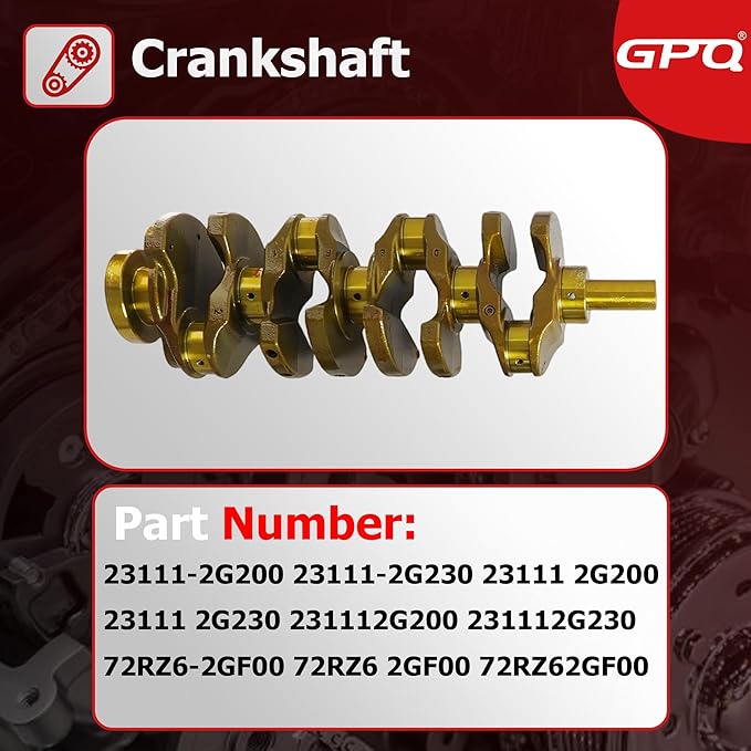 G4KJ 2.4L Engine Rebuild Overhaul Kit Crankshaft & Con Rods & Bearings Set & Head Gasket Set Fit For Hyundai Sonata Santa Fe Sport Tucson, Fit For Kia Sportage Optima Sorento 2.4 2011-2020