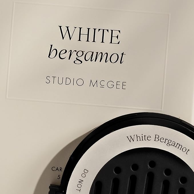 Pura and Studio McGee - Fragrance for Car Diffuser - Clean & Safe Luxury Scent Refill - Long-Lasting for 30 Days of Aroma - Must-Have Accessory- White Bergamot