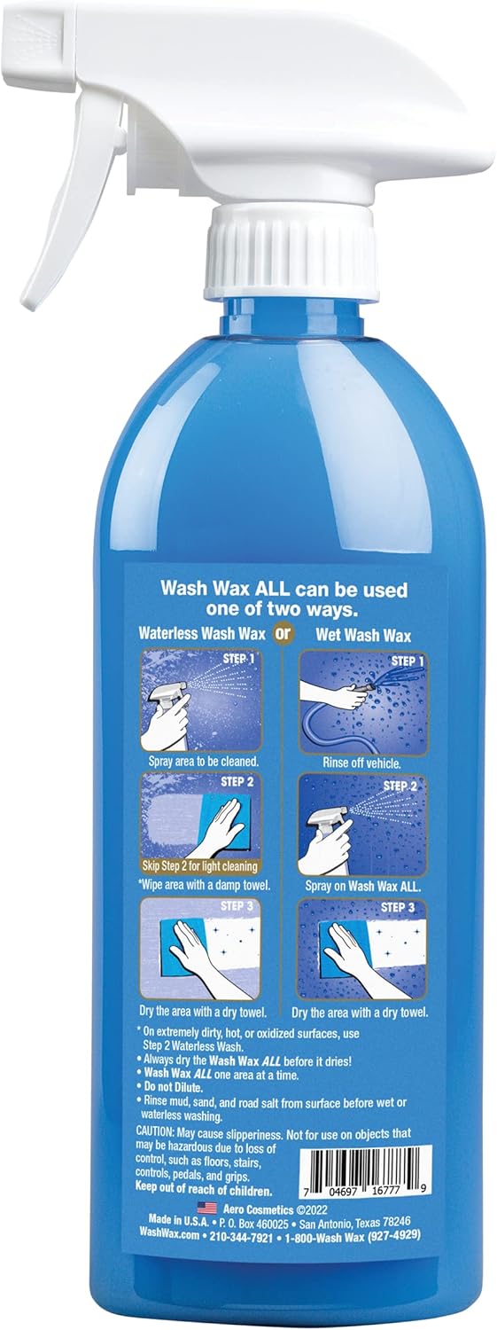 Complete Car Care Kit - Wash Wax ALL, Interior Cleaner, Tire Soap, Rubber Conditioner, Aircraft Grade & Quality for your Car, Boat & RV