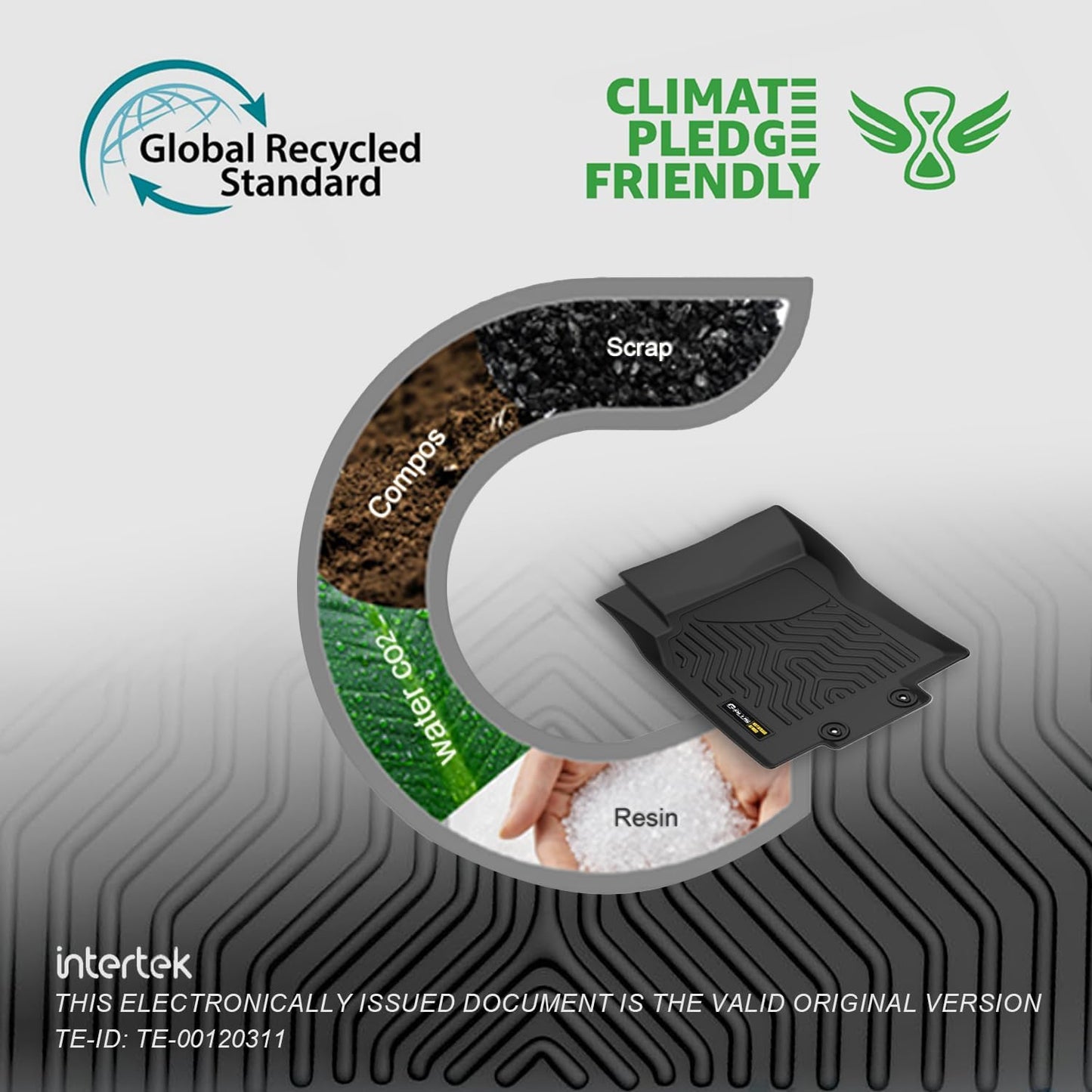 G-PLUS Floor Mats Fit for Ford F150 2015-2025 Super Crew (Includes 2022-2025 Lightning Models) w/o Fold Flat Storage, Custom Fit TPE All Weather Front & 2nd Row Floor Liners Truck Mats,3PCS Black