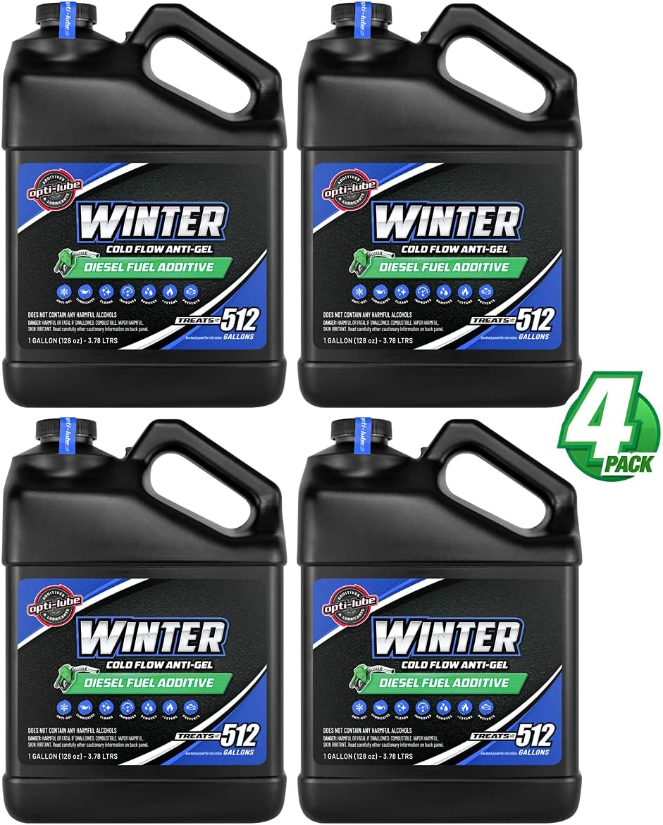 Opti-Lube Winter Formula Anti-Gel Diesel Fuel Additive: Gallon (4 Gallons (Treats 2048 Gallons))