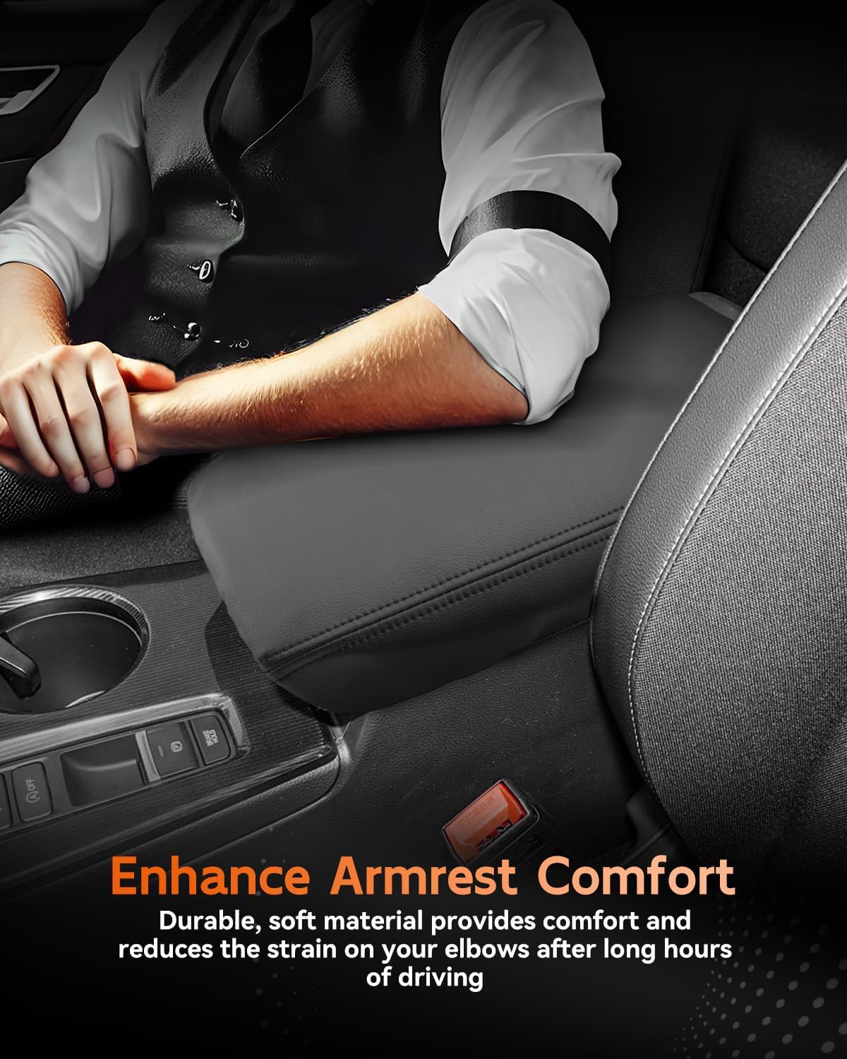 CDEFG for Honda Civic 2022-2025 Center Console Cover Armrest Box Cover for Civic (LX, Sport, Si) 2022 2023 2024 2025 Accessories Console Arm Rest Protector