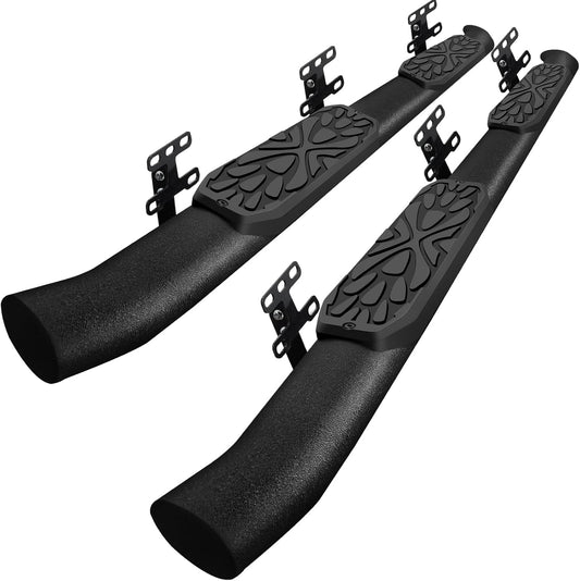 3.5 Inch Oval Tube Bar Running Boards Compatible with 2019-2025 Dodge Ram 1500 Crew Cab New Body Style(Excl. Ram 2500/3500/Classic). Truck Side Steps, Carbon Steel Side Steps Step Bars.