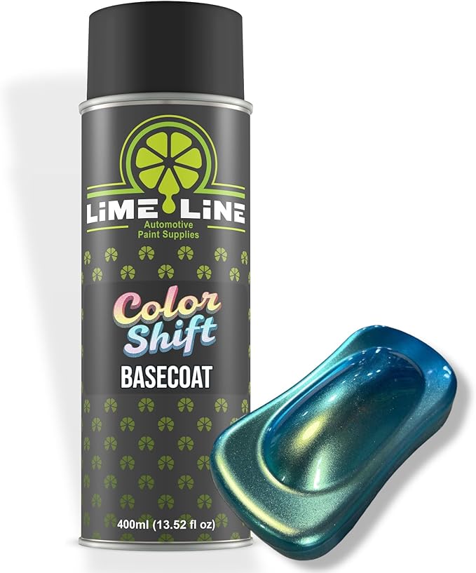 LiME LiNE Premium Automotive Basecoat Aerosol Spray Paint - Fast Drying- Custom Paint, Must Be Clearcoated! (Gold + Orange + Green)