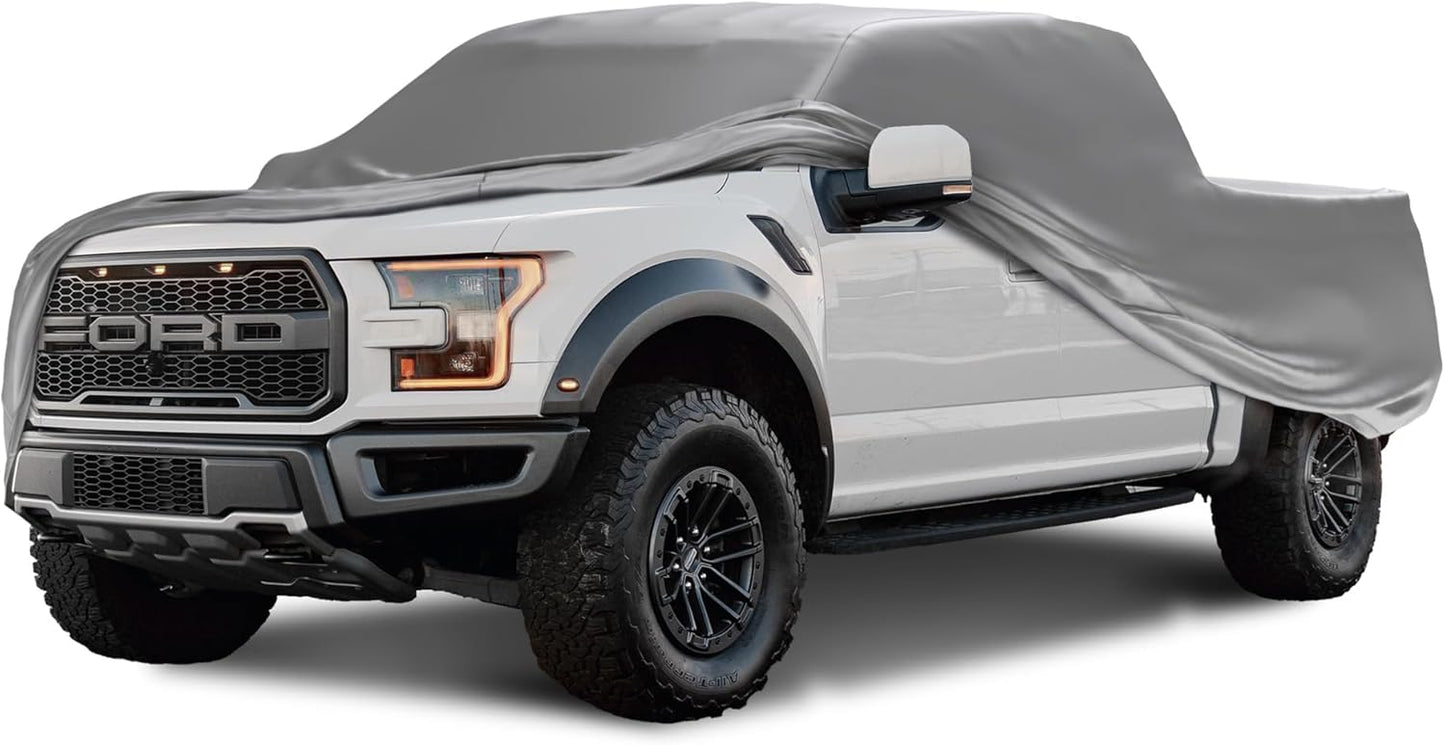 Car Covers Weatherproof Max Truck Cover & Warranty Compatible with Ford 2022-2024 F-150 SuperCab, 6.5 with Truck Bed Shell– Outdoor Cover, Prevents Theft with Cable Lock