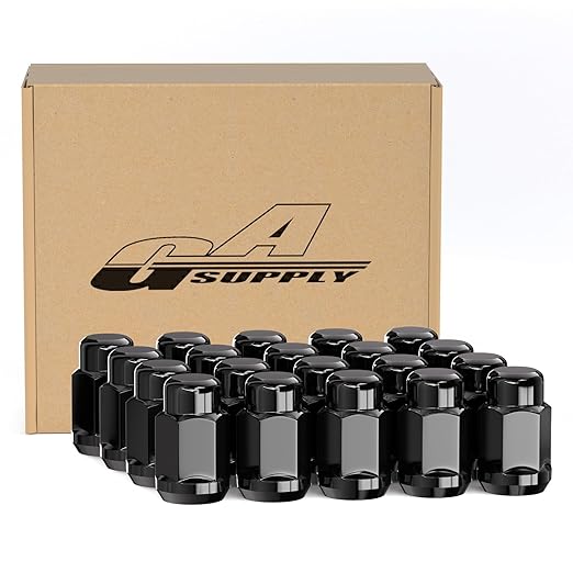GAsupply M12x1.25 Lug Nuts, Closed End Bulge Acorn Chrome Lug Nuts Cone Seat 1.38" 35mm Tall 3/4" 19mm Hex, 20 Pack