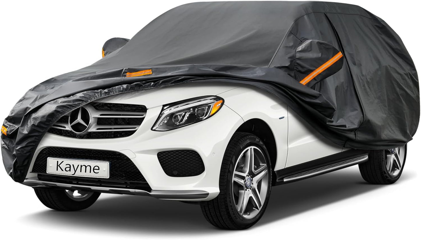 Kayme 7 Layers SUV Car Cover Custom Fit for Mercedes Benz GLE 350 450 (2015-2025) Waterproof All Weather for Automobiles, Outdoor Full Cover Rain Sun UV Protection.
