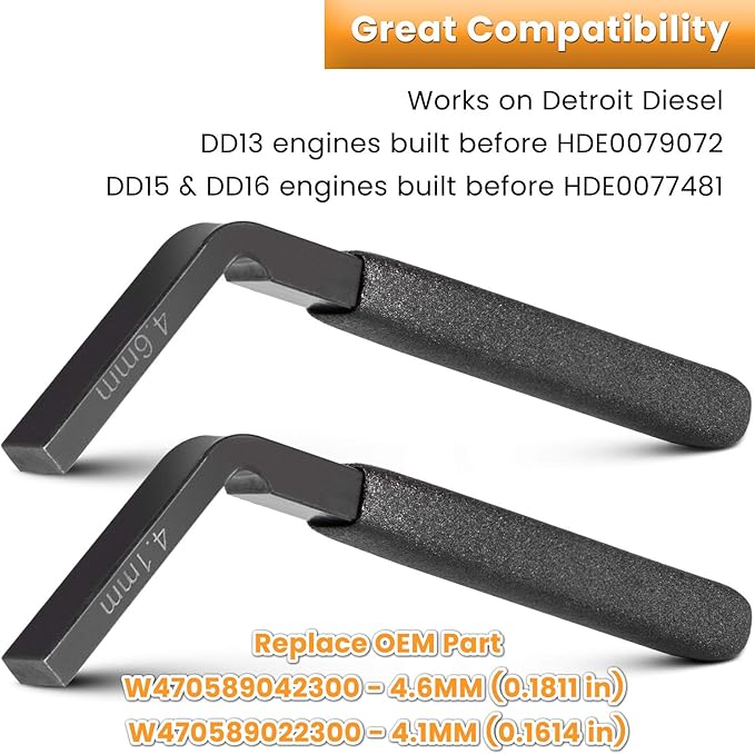 For Detroit Diesel DD15 Engine Camshaft Timing Tool TDC Locating Pin Brake Adjustment Tool Barring Tool Fuel Line Socket J-47487 J-48630 W47058090900 W470589104000 W470589001500 J-46392 W470589046300