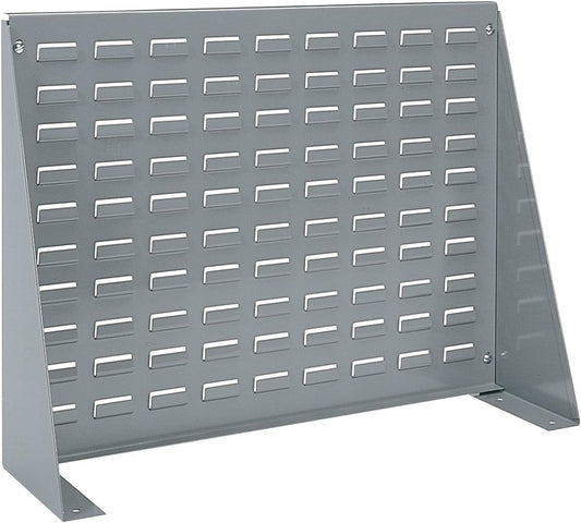 Akro-Mils 98600 Heavy Duty Steel Louvered Panel Standing Work Bench Storage Rack Garage Organizer for Mounting AkroBin Storage Bins, 28-Inch W x 8-Inch D x 20-Inch H, Gray