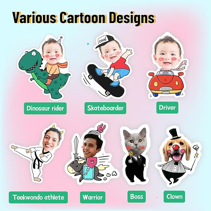 FIMILOVE Custom Air Freshener for Car with Face and Cartoon Body, Personalized Gift for Valentine’s Day Birthday- Ideal for Car Wardrobe Bathroom Hanging Ornaments