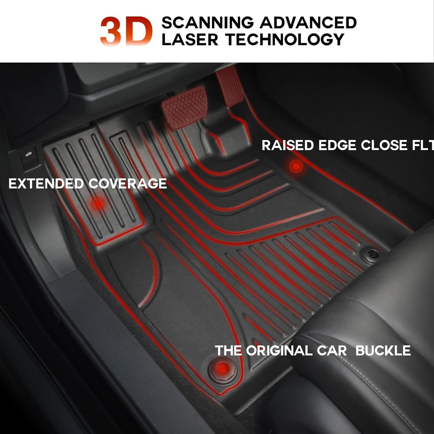 Floor Mats & Cargo Liner Fit for Honda CRV 2023-2025 2026 All Models (Include Hybrid) - Custom Fit All Weather Floor Liners & Trunk Mat (Upper Deck) 2025 CR-V Accessories Full Set Car Mats