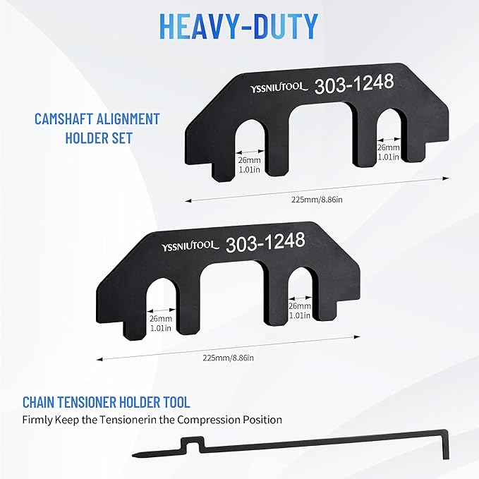 Camshaft Holding Tool Timing Alignment Holder Tool Kit Compatible with Ford Lincoln Mercury 3.5L 3.7L 4V Engines Replace 303-1248 303-1530 OTC 6682 with RT11 Removal Socket (DIY 303-1248)