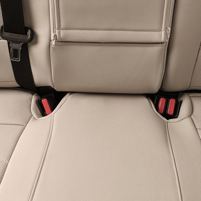 EKR Rav4 Seat Covers Custom Fit for Toyota Rav4 2019 2020 2021 2022 2023 2024 2025 LE,XLE,XLE Premium,Limited, Leather Truck Seat Cover Full Set for SUV,Faux Leather(Beige)