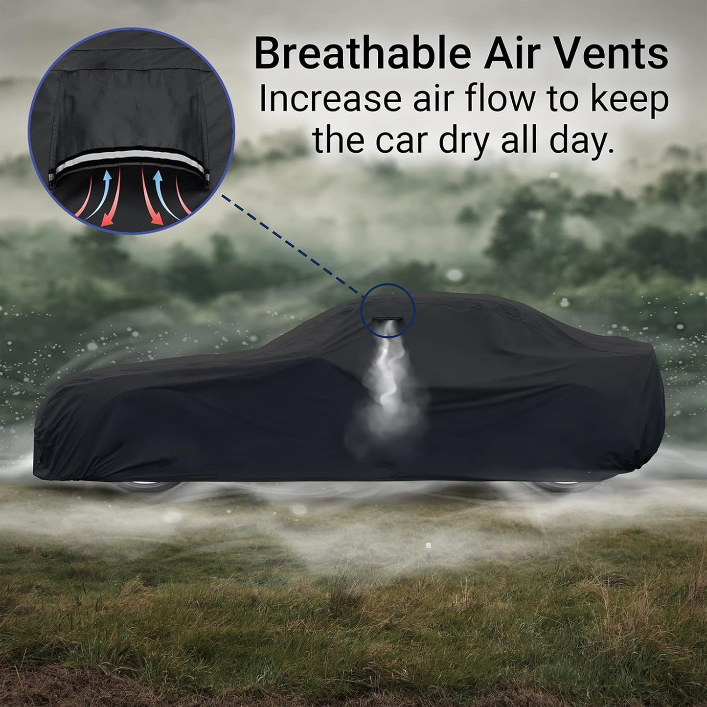 iCarCover Custom Car Cover for 2010-2024 Chevy Camaro LT, LS, RS, SS Waterproof All Weather Rain Snow UV Sun Protector Full Exterior Indoor Outdoor Car Cover (Stripe - Black/Red)