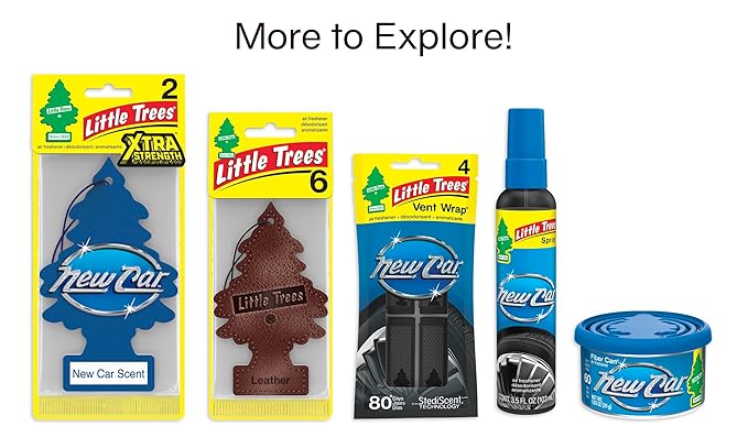 LITTLE TREES Car Air Freshener | Hanging Tree Provides Long Lasting Scent for Auto and Home | New Car Scent, 24 Air Fresheners