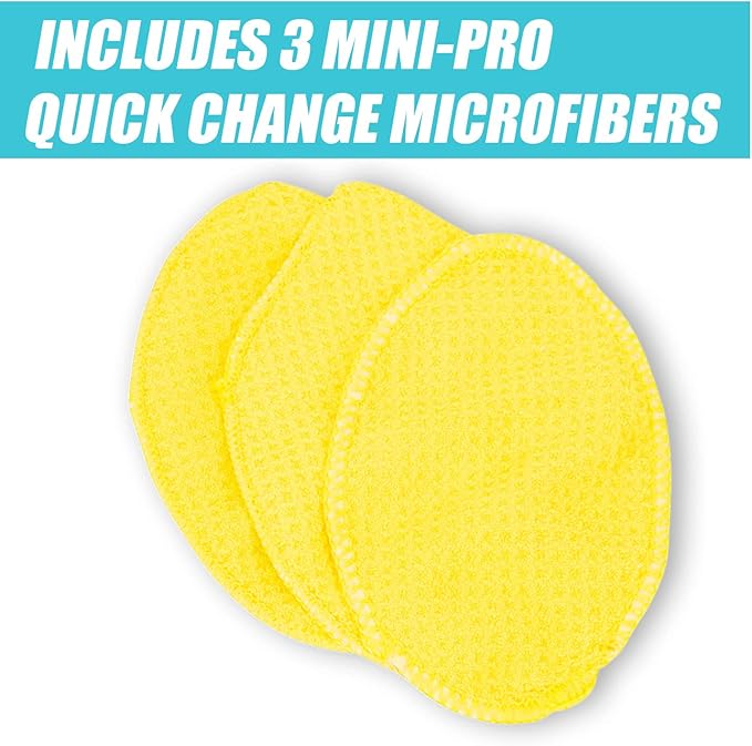Invisible Glass Reach and Clean Tool - Extendable Handle, Washable Microfiber for Auto Interior/Exterior Glass (Pack of 6)