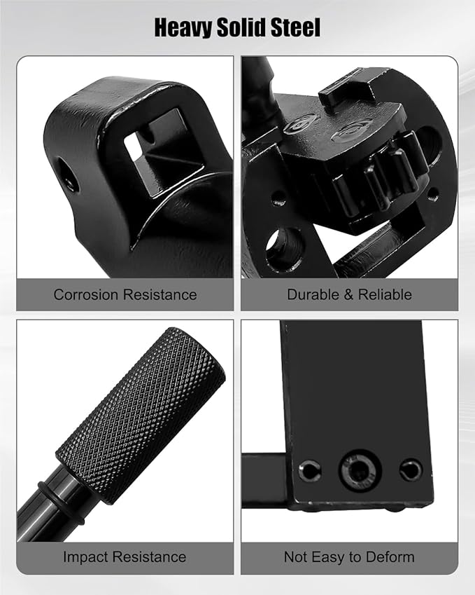 Engine Timing Tool Set Fit for Detroit Diesel DD15 DD16, Include TDC Locating Pin Camshaft Timing Tool Brake Adjustment Tool Barring Tool and Fuel Line Socket, Heavy Duty Steel