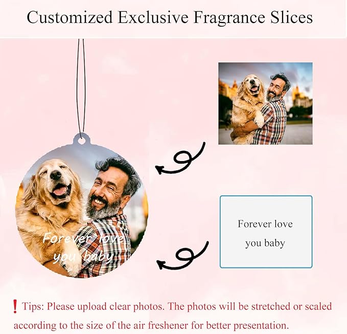 5/10/20/50/100Pcs Custom Logo Air Freshener for Car Bulk,Wholesale Personalized Double-Sided Car Air Fresheners with Photo Text Logo (50pcs-Round)