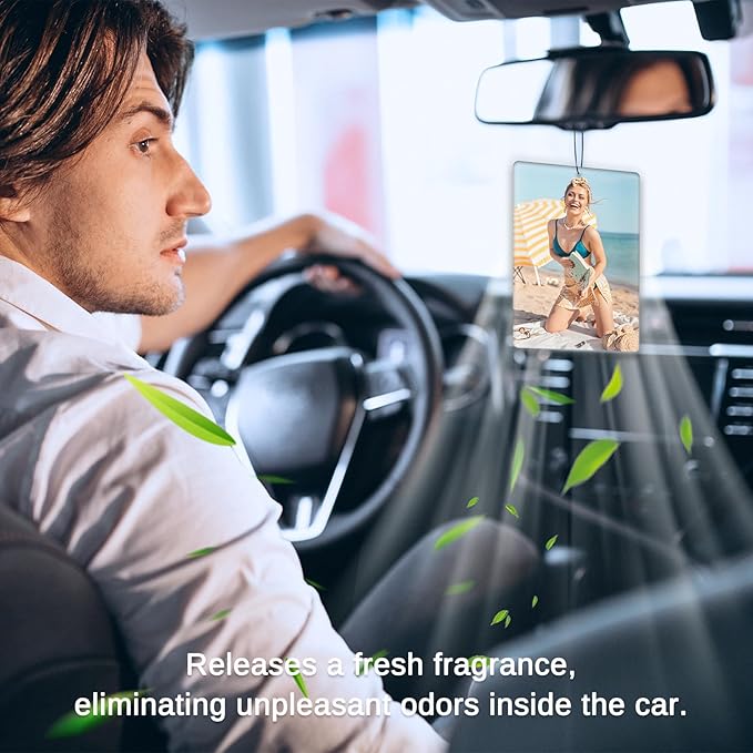 Custom Air Freshener with Picture for Car - Personalized Car Air Freshener, Double Sided Print Photo/Logo With Scents Freshener, for car, Bedroom, Bathroom, Mother's Day Hanging Ornaments