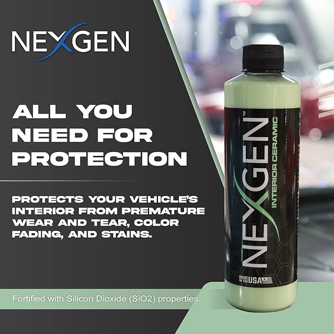 Nexgen Exterior Ceramic Spray & Interior Ceramic Spray - Complete Ceramic Coating Pack for Interior and Exterior to protects your vehicle from Environmental Contaminants (16 oz)