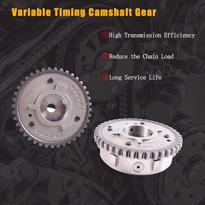 AUCERAMIC CJ5E6C525AD Timing Chain kit with VVT Sprockets Compatible with Ford Explorer Edge Escape Fusion Land Rover Discovery Sport Freelander Range Rover Evoque LV/L538 Lincoln MKC MKZ MKT 2.0L L4