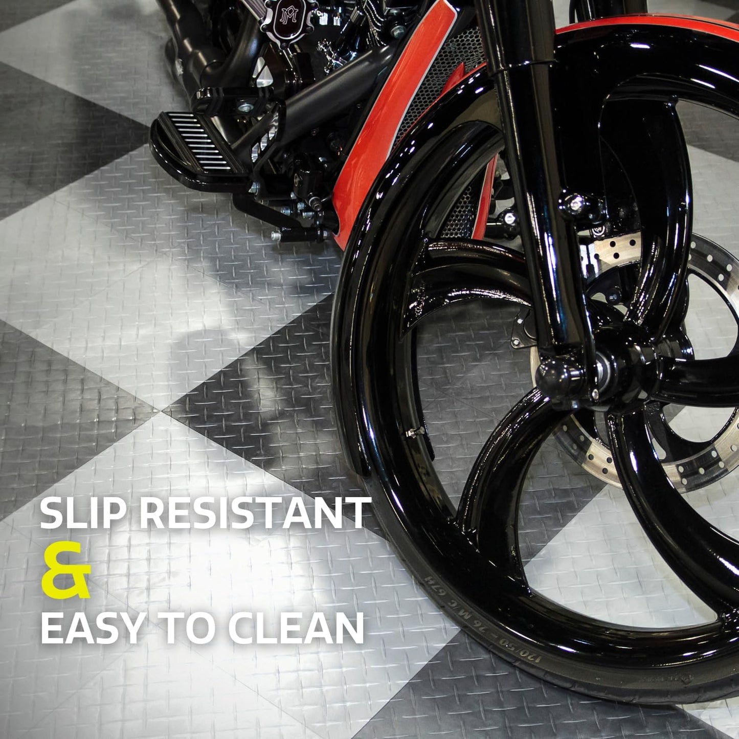 Big Floors RaceDeck Diamond Plate Design, Durable Interlocking Modular Garage Flooring Tile (Purple, 12 Pack of 12 x 12" Tiles)