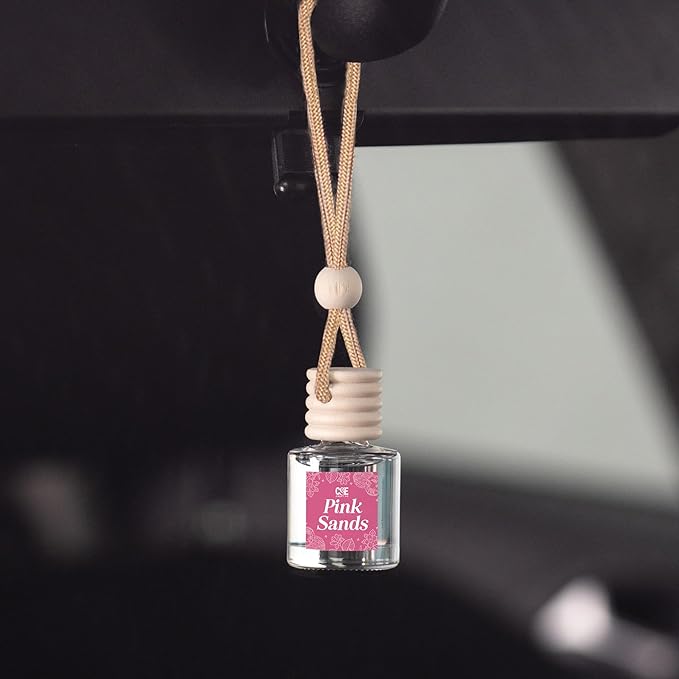 CANDECraftCo Car Air Hanging Fragrance Oil, Car Auto Freshener for Essential Oils, Scents Fragrance Aromatherapy Automobile Diffuser, Long Lasting (Pink Sands)