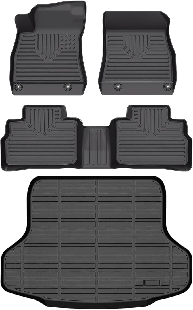 AIPOIL® Floor Mats & Cargo Liner Set for 2020-2025 2026 Nissan Sentra All Weather Protection TPE Anti-Slip Automotive Full Set Custom Car Mats Accessories - Black
