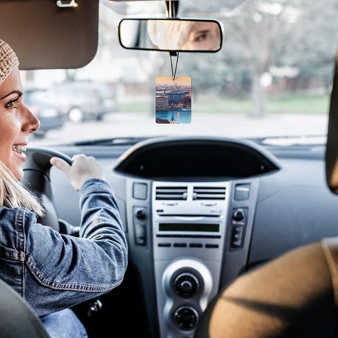 Custom Air Freshener for Car - Double Sided Printed Personalized with Picture Photo Text -Personalized Gift for Valentine’s Day Birthday Christmas