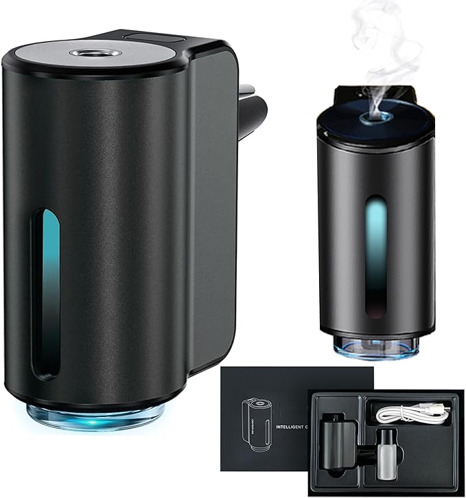 2025 New Smart Car Air Freshener, Three Levels Adjustable Smart Car Air Freshener Diffuser, Aromatizante para Carro (1pc Oil + Diffuser)