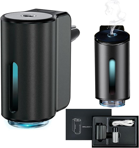 2025 New Smart Car Air Freshener, Three Levels Adjustable Smart Car Air Freshener Diffuser, Aromatizante para Carro (1pc Oil + Diffuser)