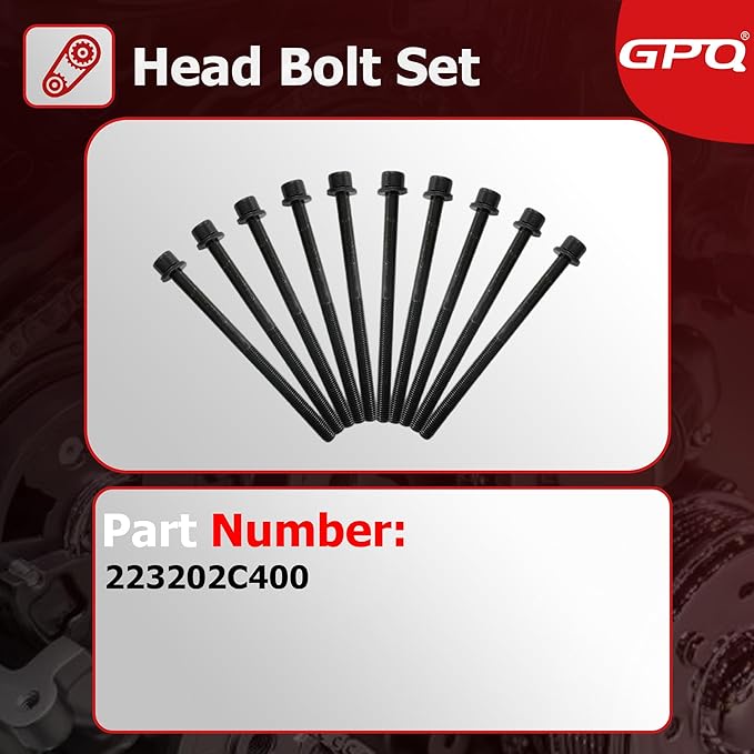 G4KJ 2.4L Engine Rebuild Overhaul Kit Crankshaft & Con Rods & Bearings Set & Head Gasket Set Fit For Hyundai Sonata Santa Fe Sport Tucson, Fit For Kia Sportage Optima Sorento 2.4 2011-2020