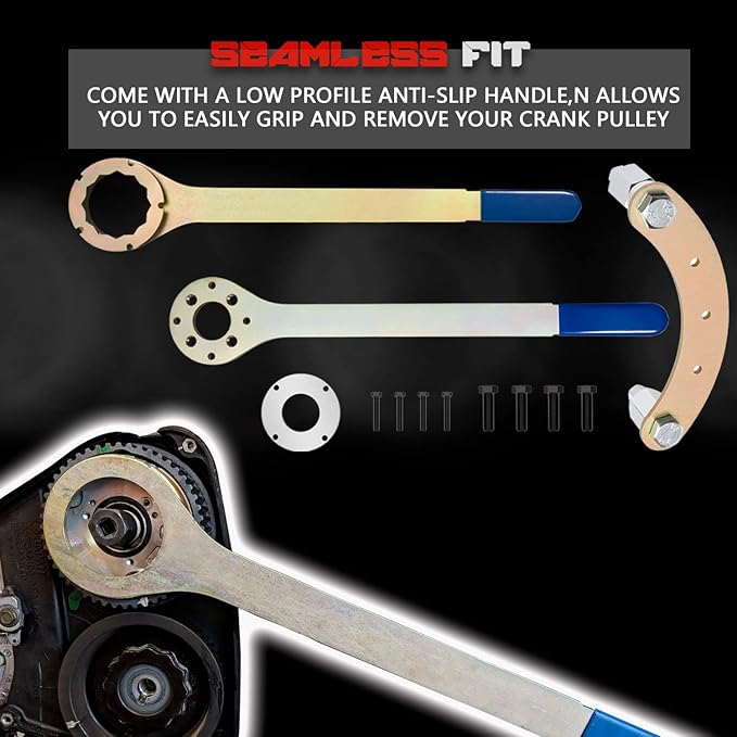 Intake/Exhaust Cam Sprocket Wrench Tool & Crank Pulley Wrench Holder Tool with Screws & Engine Cam Gear Lock/Camlock Tool Kit for Subaru STD