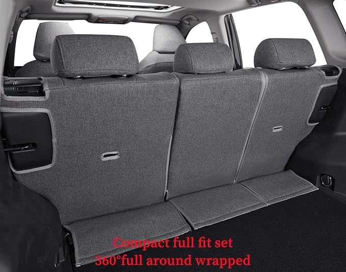 coverdream Custom Fit Seat Covers for Toyota RAV4 Limited,XLE,SE,Platinum,Adventure 2013 2014 2015 2016 2017 2018,Full Coverage Polyester Seat Protector (Full Set,Gray)