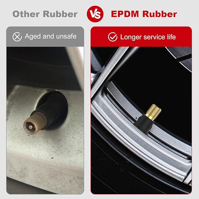 SUNSOUL TR412 5pcs Brass Stem EPDM Rubber Snap-in Short Tire Valve Stem for 0.453 Inch 11.5mm Rim Holes