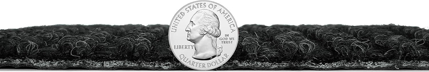 KOECKRITZ Heavy Duty Durable All Weather Indoor/Outdoor Non Slip Entrance Mat Rugs and Runners for Office Business Building Home Garage Front Door - 2' x 5' Charcoal