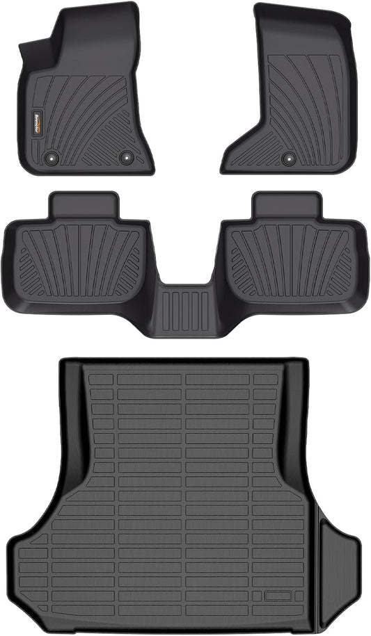 Binmotor-All Weather Floor Mats & Cargo Liner for Dodge Charger AWD 2011-2023/2011-2023 Chrysler 300 AWD, Heavy Duty Floor Liners, Charger Car Trunk Cargo Mat, Trunk Liner 3D Car Mats