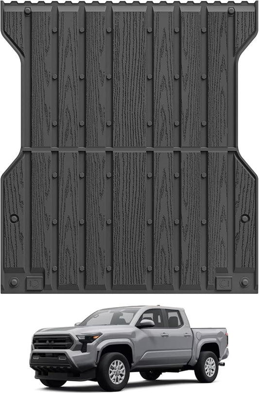3W Truck Bed Mat for Toyota Tacoma 2024-2026, Heavy Duty Tacoma Accessories TPE Truck Bed Liner, All Weather Pickup Truck Bed Protection(Only Fit 5ft/5' Short Bed)