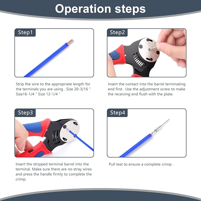 Newdeli 504PCS Deutsch Connector Kit with Crimper 2 3 4 6 8 12 Pin DT Connectors with Deutsch Crimp Tool 14-20AWG Pin Removal Tool Size 16 Solid Contacts Automotive Electrical Wire Connectors