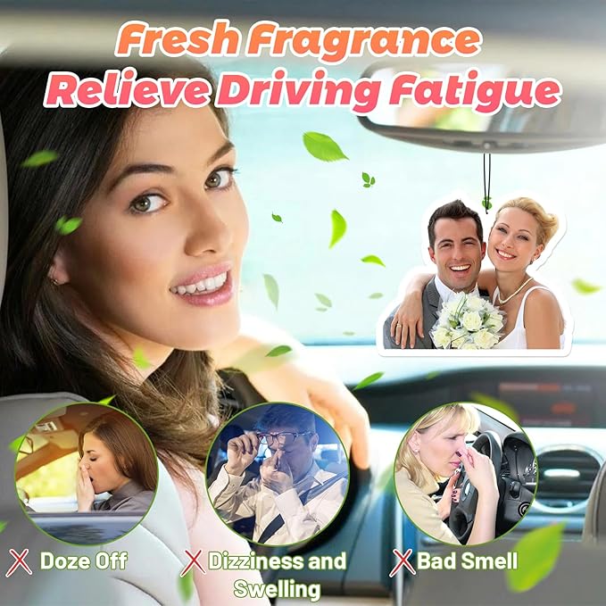 Custom Air Freshener for Car - Double Sided photo Personalized Air Freshener for Car with Multiple Fragrances Decorations for Wardrobe, Bathroom,Hanging Ornaments (Unique Scented Gift) (Alien)